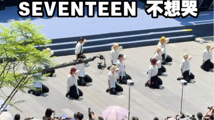 Passing by, you see SEVENTEEN performing “I Don’t Wanna Cry”—would you stop and take a second look?