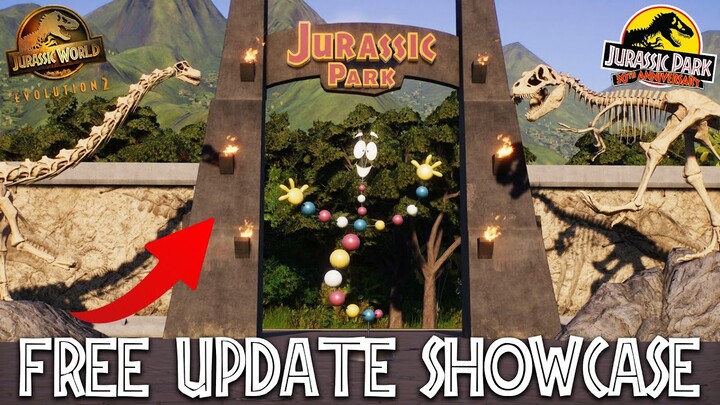 ALL NEW DECORATIONS: They Kept THE BEST A Secret! | Jurassic World Evolution 2 Free JP Update