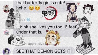 The upper moons join zenitsu’s minecraft world?!! #2 demon slayer text