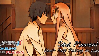 Sad Moment Hiro & Zero Two | DARLING IN THE FRANXX