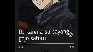 gojo satoru nyanyi lagu karena su sayang