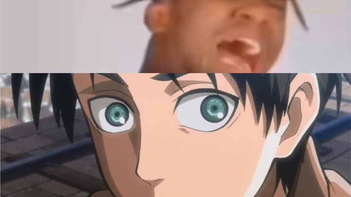 The reaction when being tapped hard on the shoulder, but Attack on Titan