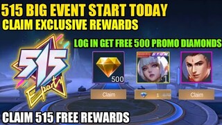 LOG IN AND GET FREE 500 PROMO DIAMONDS + FREE ELITE SKIN BIG EVENT START TODAY MLBB