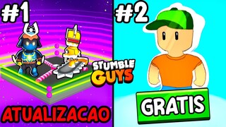 Testei a nova atualização com skin grátis no Stumble Guys