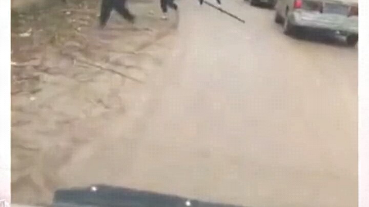 Blocking the road to demand money