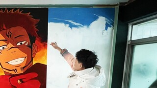 I drew your uncle in the living room.