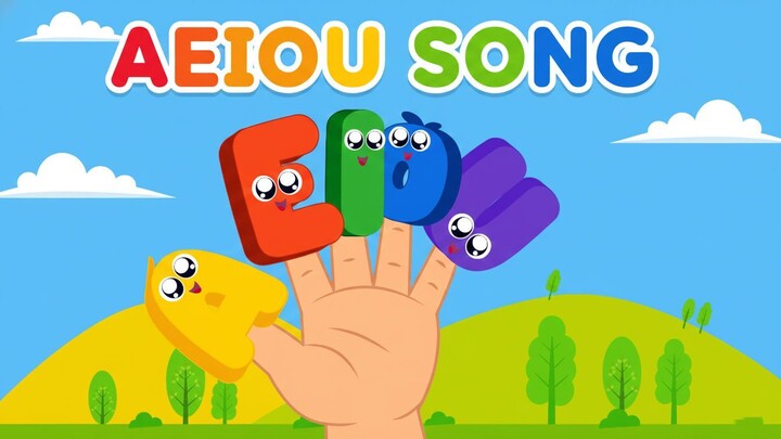 Five Fingers A E I O U | Vowels Song for Kids | Learn ABC Vowels | Preschool Learning