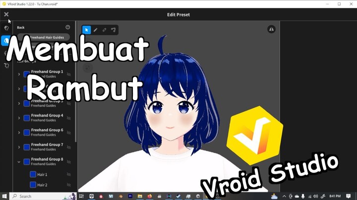 Membuat Rambut Yang Bagus Di Vroid Studio