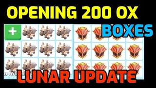 OPENING 200 OX BOXES ADOPT ME LUNAR UPDATE (METAL OX, LUNAR OX)