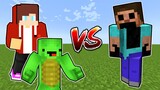 JJ and Mikey VS Twisted Steve (Minecraft Battle)