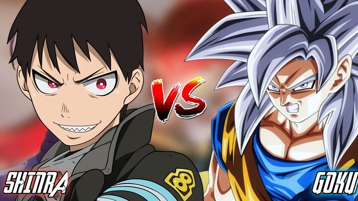 SHINRA VS GOKU ALL FORMS (Anime War) FULL FIGHT HD