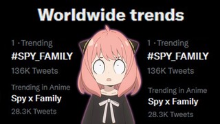 Spy x Family Hits Number 1 Trending Worldwide Before The Episode Even Airs