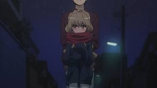 Toradora Episode 15 English Sub HD: He Wrapped a Red Scarf onto Taiga ❣️