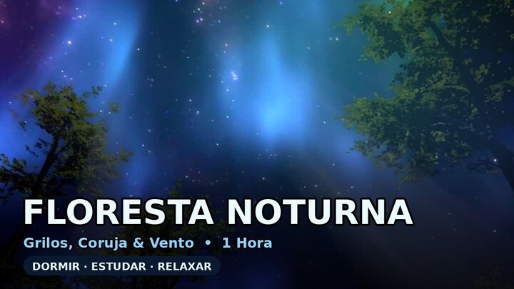 Som da Floresta à Noite - 1 Hora de Som Relaxante para Dormir e Estudar