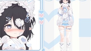 Super popular ❥water color ❥ cute confused bear ❥ [Live2D model display]