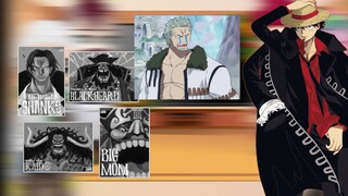 ||Past marines  characters react luffy 2/2|| Past yonko react to future 1/?||gacha ||One piece ||