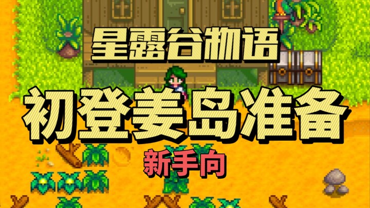 【星露谷物语】新手初登姜岛准备&如何第一天开通姜岛农场