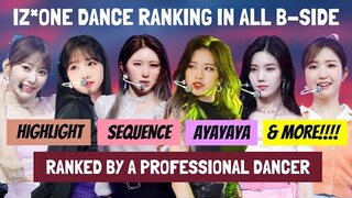 IZ*ONE DANCE RANKING IN ALL B-SIDE SONGS (Professional Dancer Ranking) | COLOR*IZ - One-Reeler