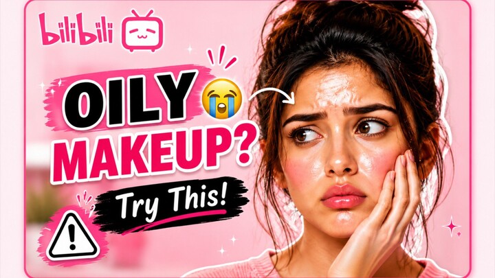 Makeup 1–2 Hours Mein Oily? 😭 Try This! ✨