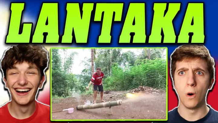 Americans React to The Filipino Bamboo Cannon (Lantaka) - A Day of Explosions!