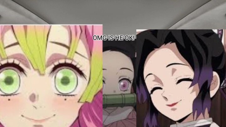 shinobu ran over douma😨