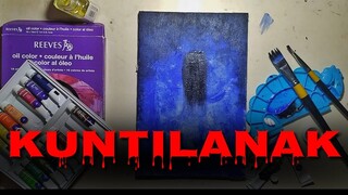 Cara melukis hantu dengan mudah || Acrylic painting for beginners