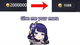 How to spend 2 million mora in 2 minutes | Genshin Impact