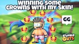 Winning some Crowns with my Skin in Stumble Guys