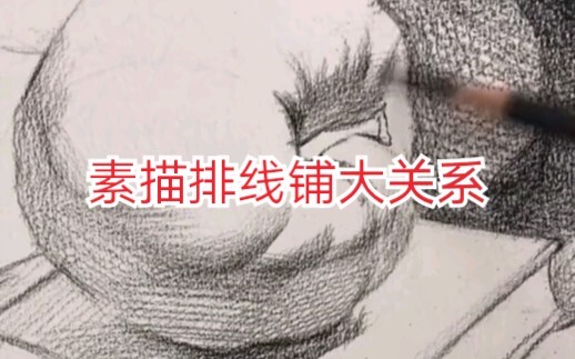 رسم سكتش لطبيعة صامتة: تكوين التفاح مع تنظيم الخطوط وتحديد العلاقات الكبرى بين الأبيض والأسود