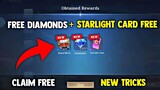 NEW! HOW TO GET FREE STARLIGHT CARD AND DIAMONDS! LEGIT! (CLAIM NOW!) | MOBILE LEGENDS 2022