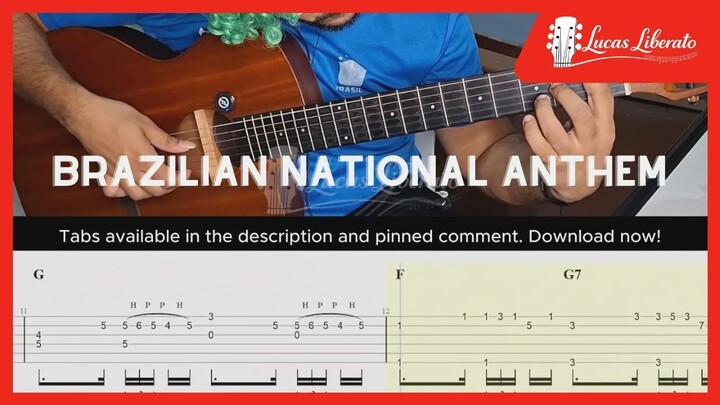 Brazilian National Anthem | Fingerstyle Guitar | Free Tabs + On Screen TAB