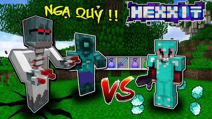 MINECRAFT ĐẠI CHIẾN HEXXIT TẬP 1: ĐÁNH NHAU VỚI NGẠ QUỶ, ZOMBIE MỘT MẮT VÀ BỘ GIÁP KIM CƯƠNG!!
