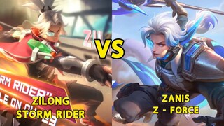 ZILONG 515 MLBB VS ZANIS Z - FORCE AOV  HERO SKIN EFFECT COMPARISON