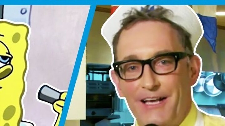 ممثل صوت سبونج بوب يعيد تمثيل مشهد كلاسيكي بالحياة الواقعية! المشهد جميل جدًا! @RedBurnOilRabbitSubG