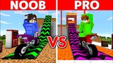 NOOB VS PRO: SUPER MEGA RAMP BUILD BATTLE CHALLENGE! - Minecraft (Tagalog)