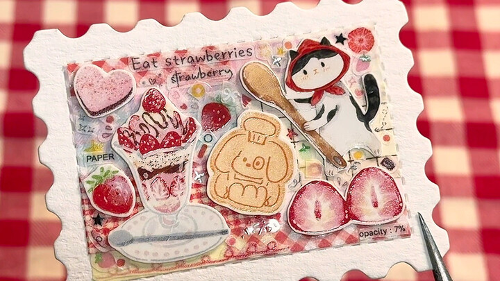 - Strawberry parfait cup (˵>ㅿ<˵)♡!