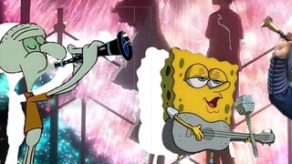 [Squidward x Spongebob x Yan Xiaoliu] Kembang api - berkah terakhir untuk tahun baru