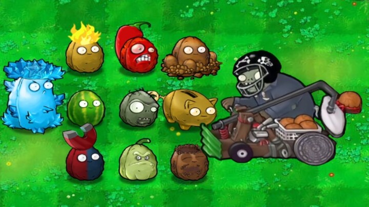 PVZ versi hibrida: 50 tanaman vs 100 zombi basket
