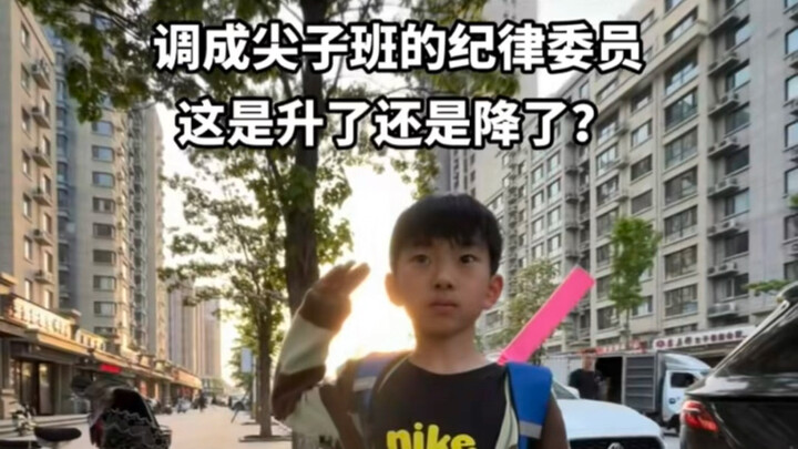 儿子从普通班的副班长调成尖子班的纪律委员，这是升了还是降了？