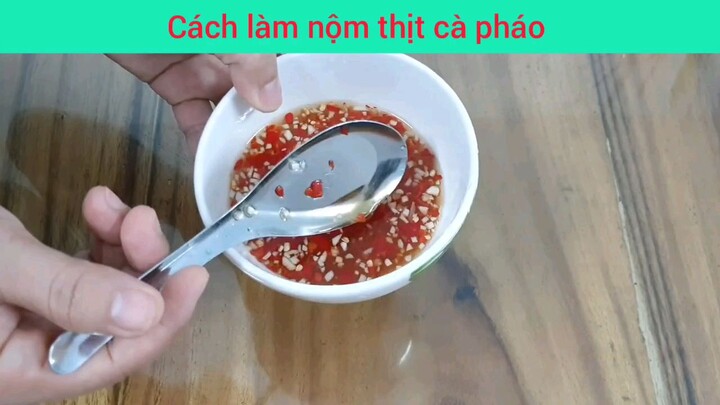 cách làm nộm thịt cà pháo