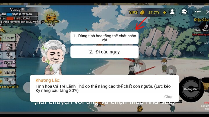 cách câu chu tước bằng combo cơ bản trong câu cá vạn cân