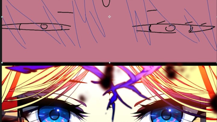 [Homemade Animation] Comparison between the draft and the finished film of "Hope Remains"