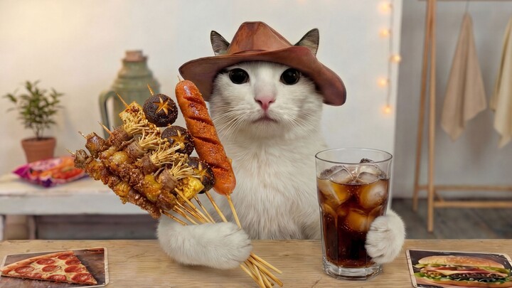 Mèo ăn gì vậy? (Bữa BBQ sang chảnh làm Mì Hương ngất ngây!)