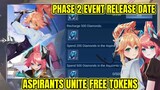 PHASE 2 ASPIRANTS UNITE EVENT FREE TOKENS Release Date | SUN new Skin Update Release Date | MLBB