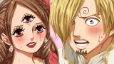 [ OP HIGHLIGHT] Sanji got amazed seeing Pudding’s third eyes for the first time