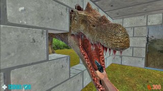 Survive in Dusk Grasslands with Dinosaurs. Fps Perspective! Animal Revolt Battle Simulator