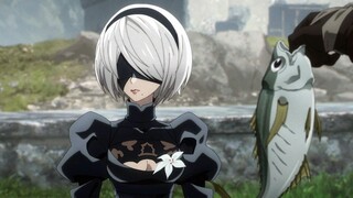 “การที่ 2B ส่ายหัวเพื่อหลีกเลี่ยงการกินปลามันน่ารักมาก!”