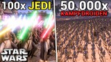Können 100 JEDI gegen 50.000 KAMPFDROIDEN durchhalten? - Wer gewinnt? - UEBS Star Wars