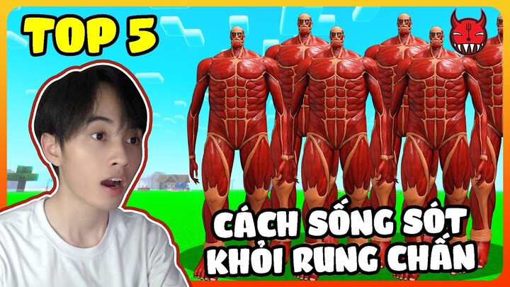 Minecraft Songfish Hướng Dẫn Top 5 Cách Sống Sót Khỏi Rung Chấn Attack On Titan