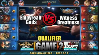 Game2 Witness Greatness VS Empyrean Gods | MPL PH S3 Open Qualifiers